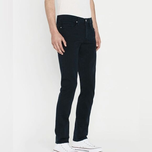 Frame L’Homme Slim Comfort Stretch Twill Jeans. Garage Navy. Size 33. - Picture 3 of 11